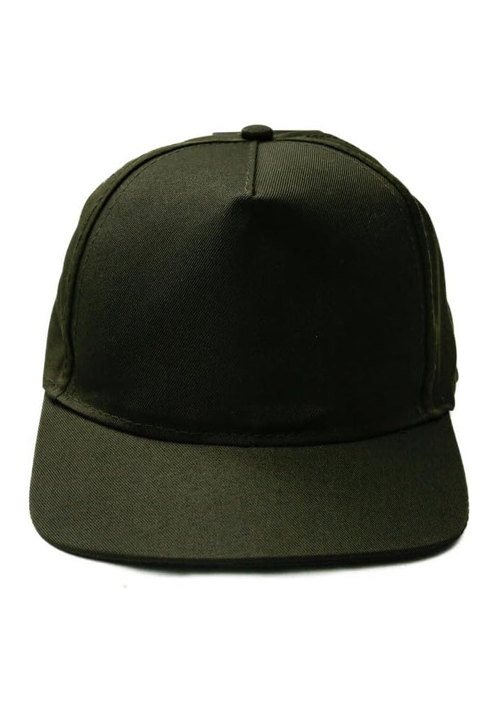 DAISO Adjustable Green Baseball Cap with Flat Short Visor - Image 3